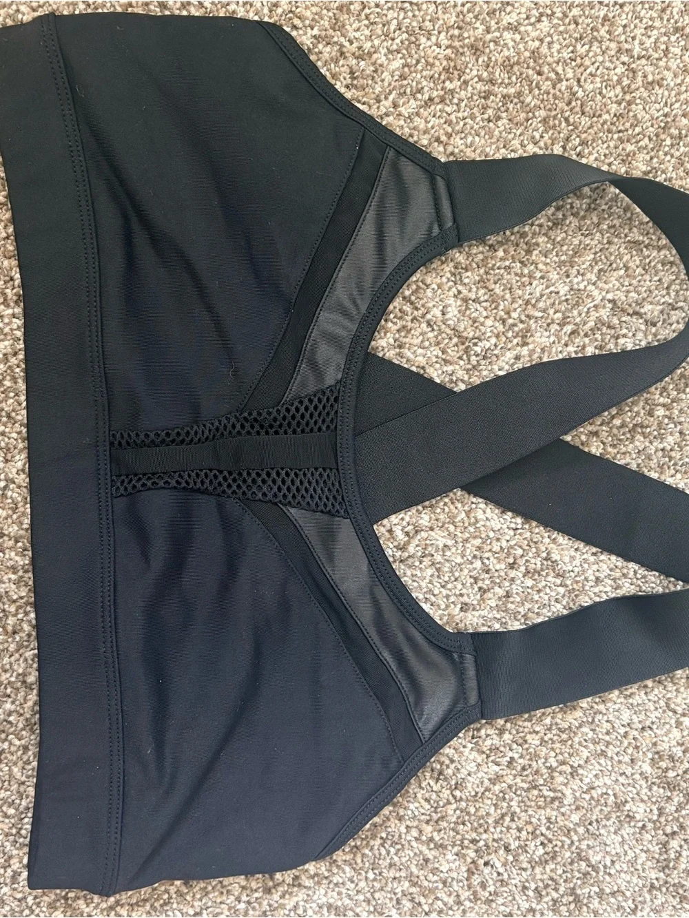 ALO Yoga Black Cross-Back Sports Bra